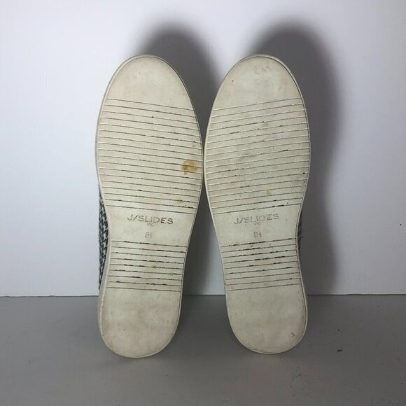 J/SLIDES NYC Nate Sneakers Women's Size 8.5 Black Houndstooth Platform Shoes - Picture 6 of 11